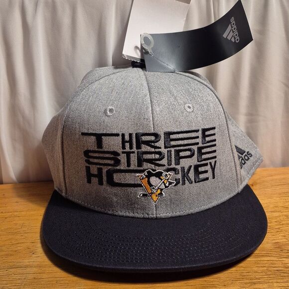 Adidas Pittsburgh Penguins Snapback Hat - New - Picture 1 of 10